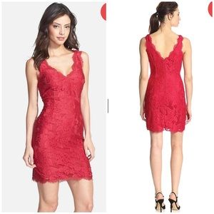 Adrianna Papell Lace Mini Cocktail Dress